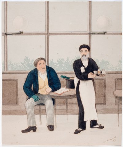 Figures dans un Café - Joseph Crawhall
